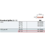 Průvlak E-Cu M6/MB @1,0 Al