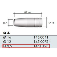 Hubice NW9,5 ostře konická D9,5/18x53 - MB15